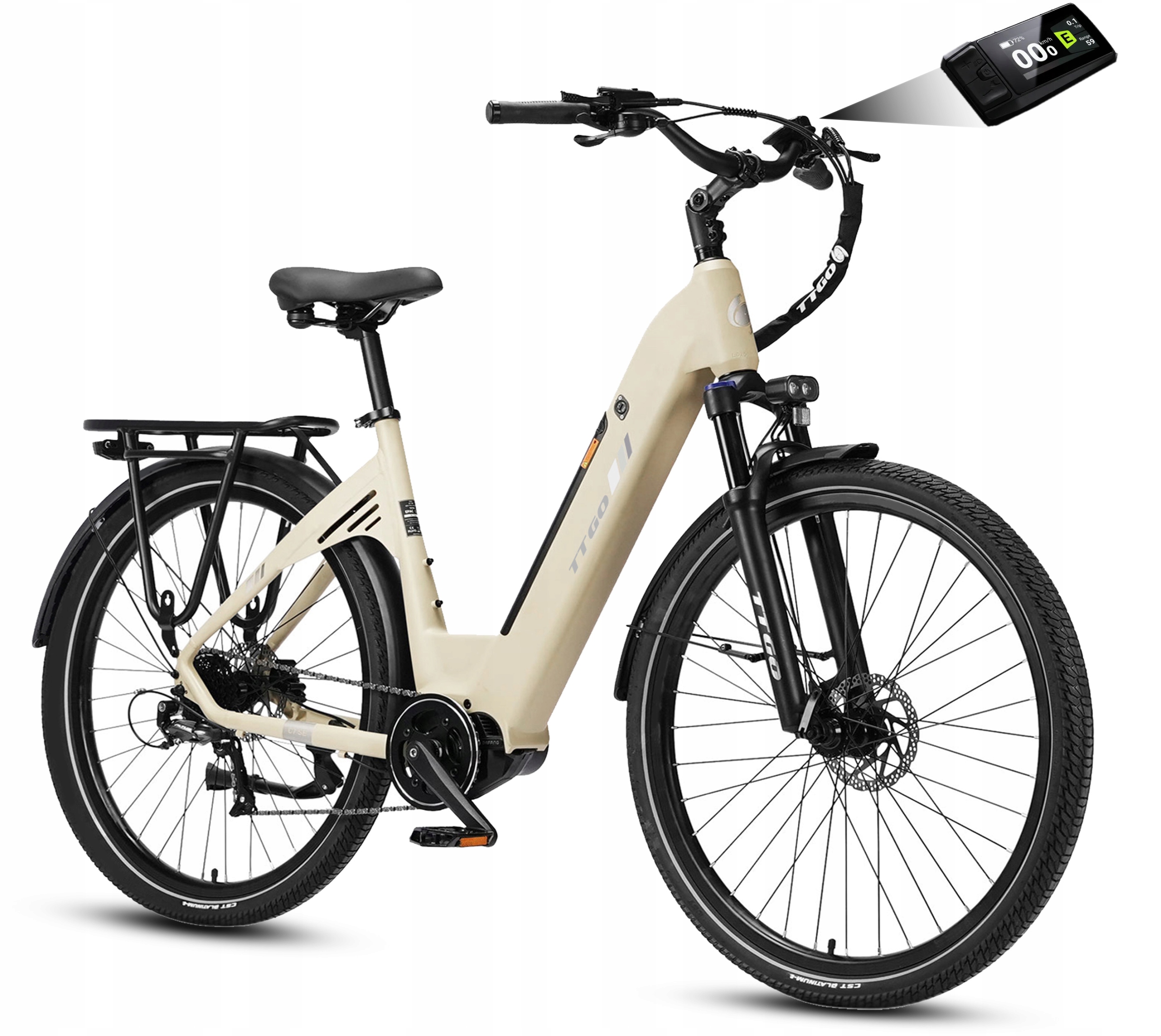 2026 Nowy Ttgo C7 Se Rower Elektryczny Miejski 250W 36V 18Ah 130KM