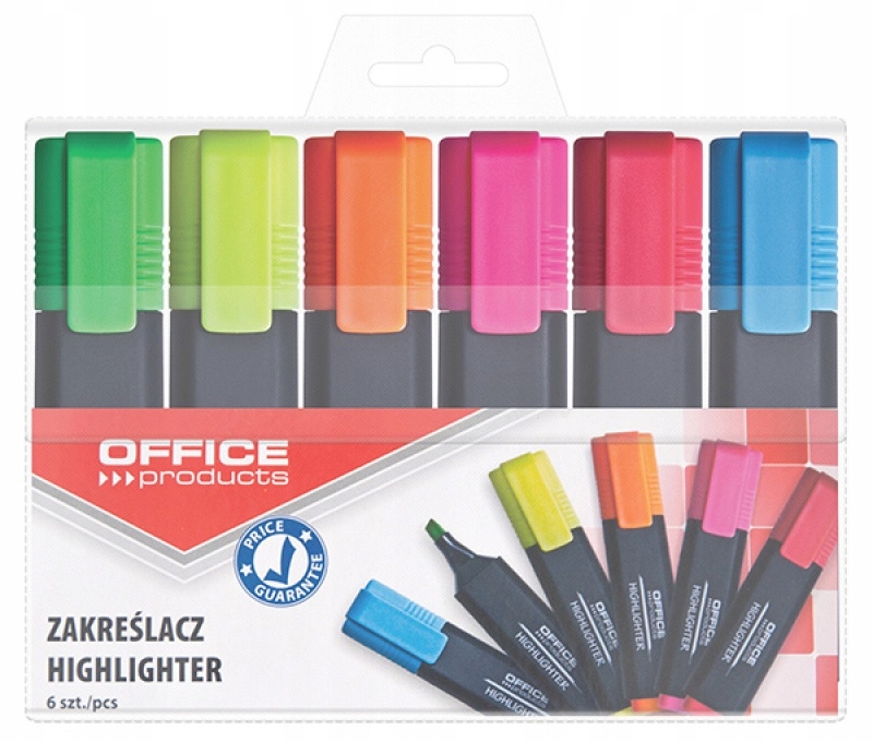 

Zakreślacz fluorescencyjny 1-5mm (linia) 6szt mix