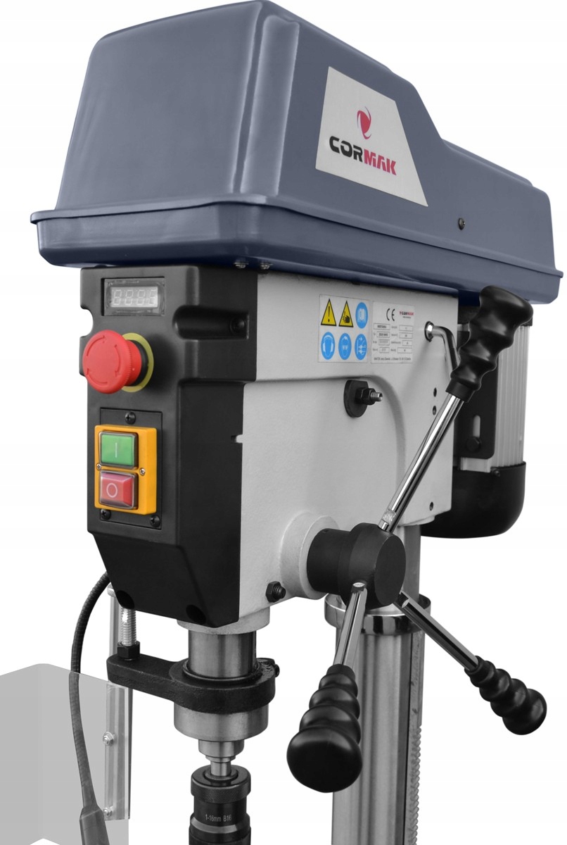 WIERTARKA SŁUPOWA KOLUMNOWA Z PLYNNĄ REGULACJĄ OBROTÓW CORMAK Z5020 230V Informacje o bezpieczeństwie CE