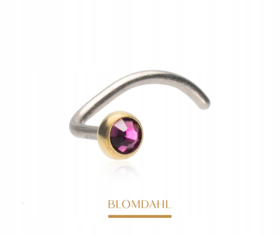 Blomdahl Náušnice Do Nosu Hypoalergenní Bezel Lilac 3 mm
