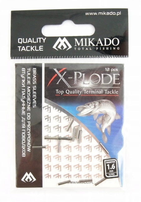 

Mosiężne tulejki zaciskowe Mikado 1,6mm 12szt.