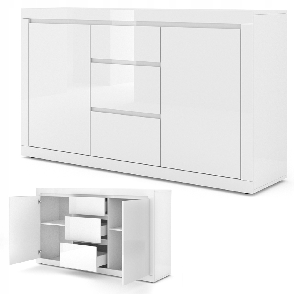 

Komoda Bello Bianco III 150 cm biały mat/połysk