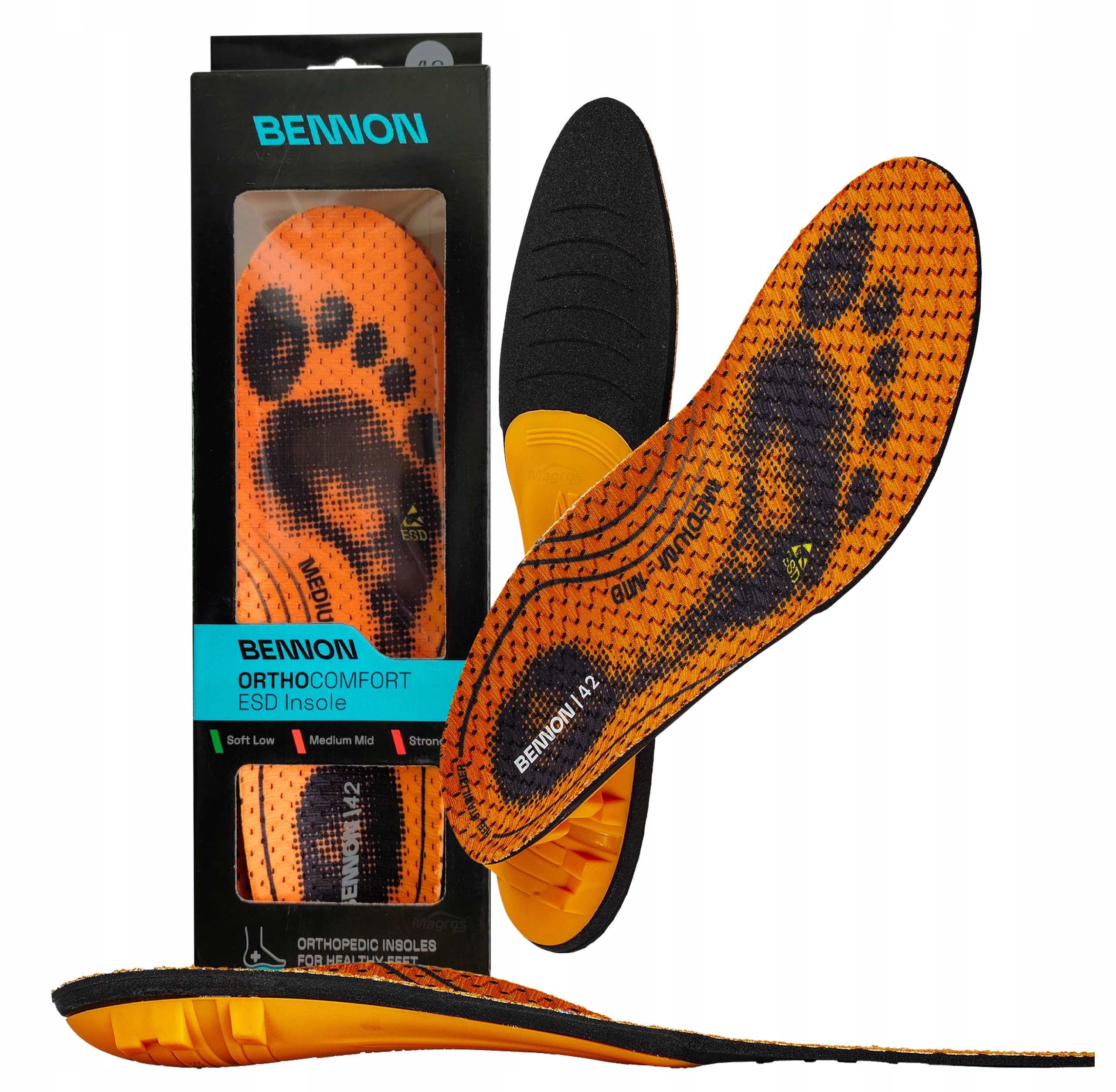 Vložky do bot Supinace Pronace Bennon Orthocomfort Esd Medium Mid vel. 42