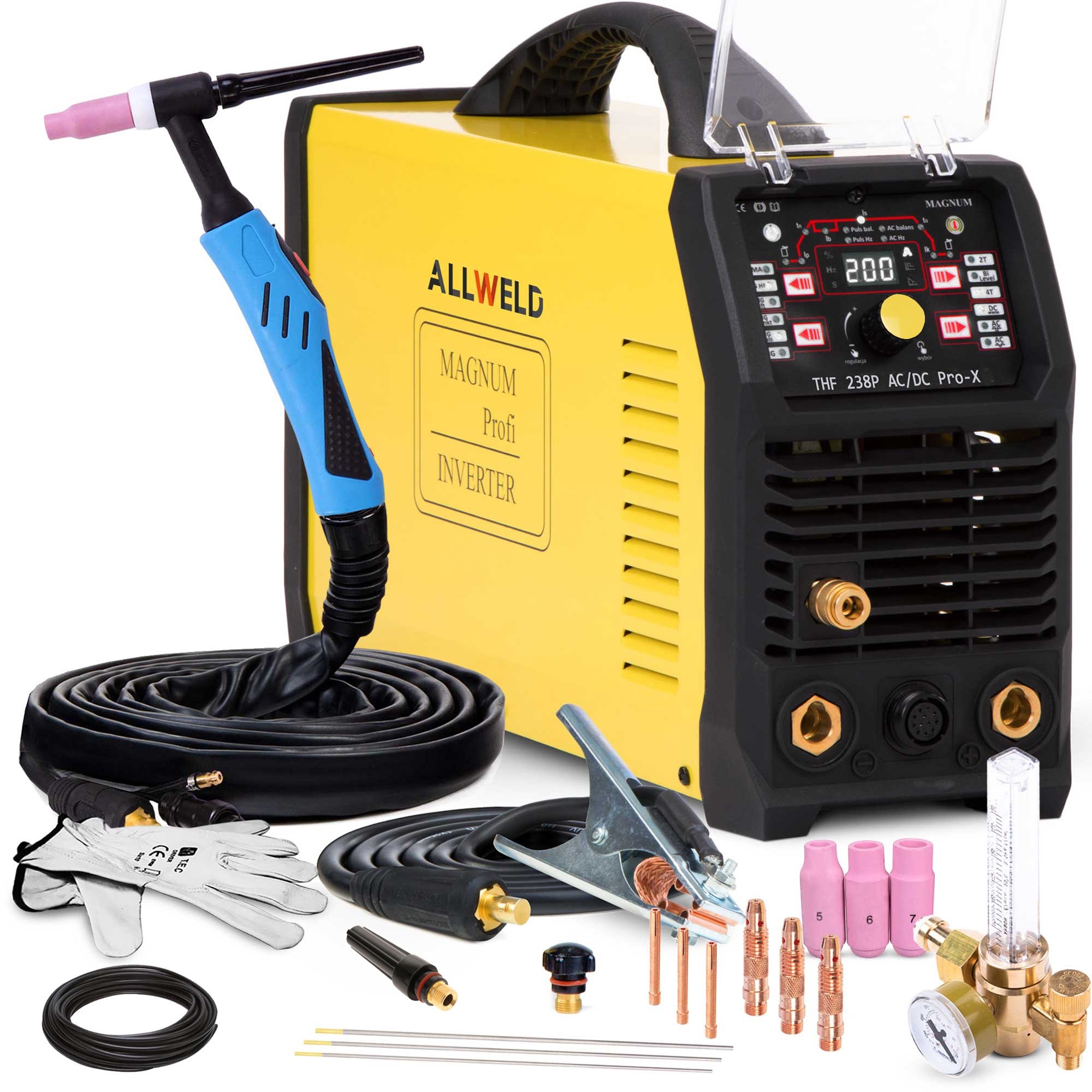 Invertorová Svářečka Magnum Thf 238 Pro X Tig Ac DC Mma 230V 200A Alu Puls