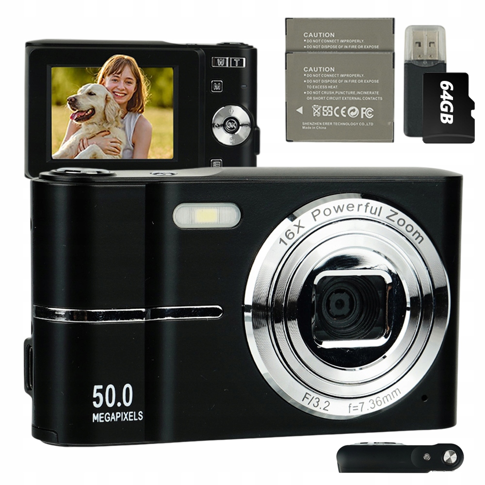 Digitální Retro Fotoaparát 2,4" Wbuд S Bleskovou Lampou, Funkce Proti Chvění