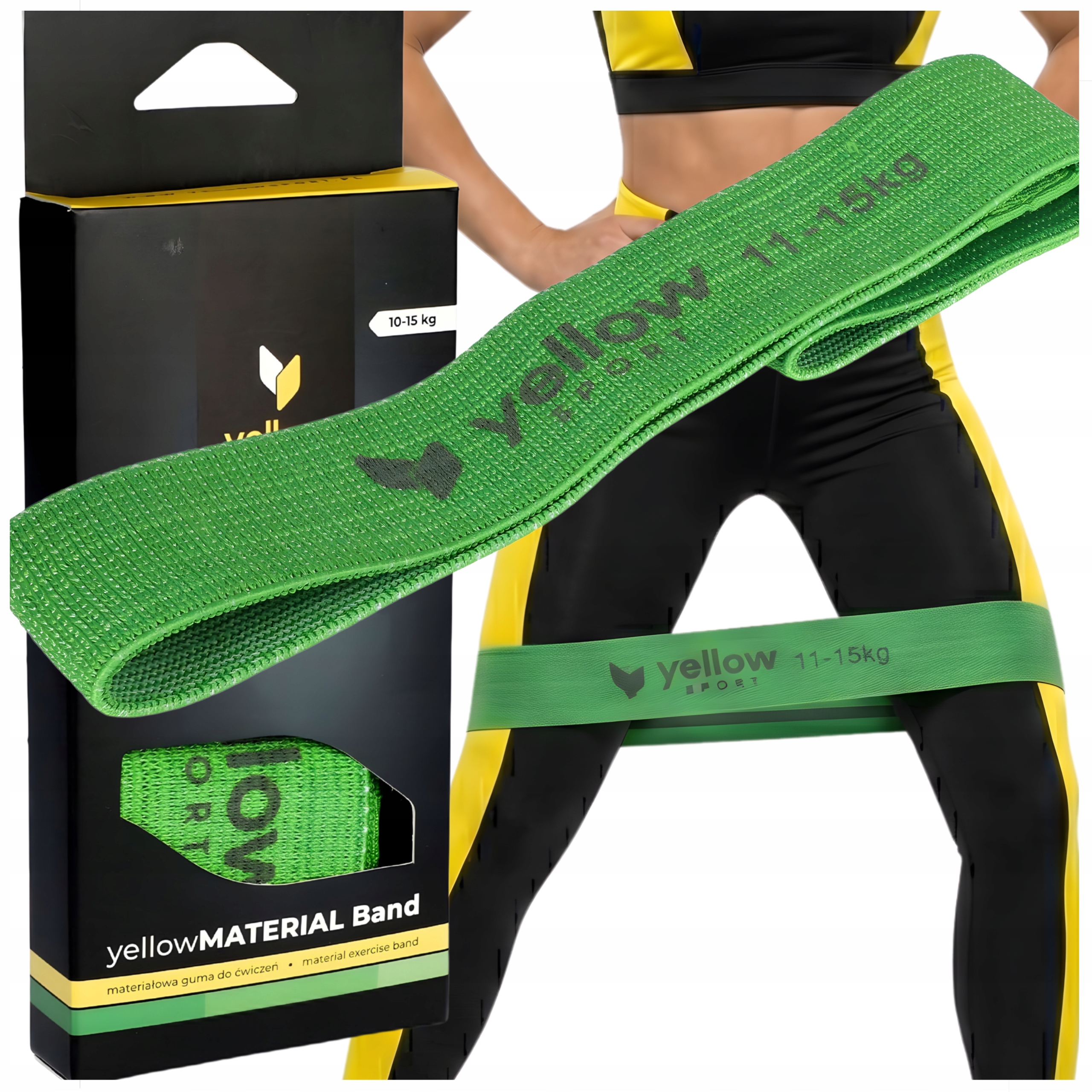 Taśma Pętla Materiałowa Do Ćwiczeń Treningu Fitness Oporowa Power 11-15 kg