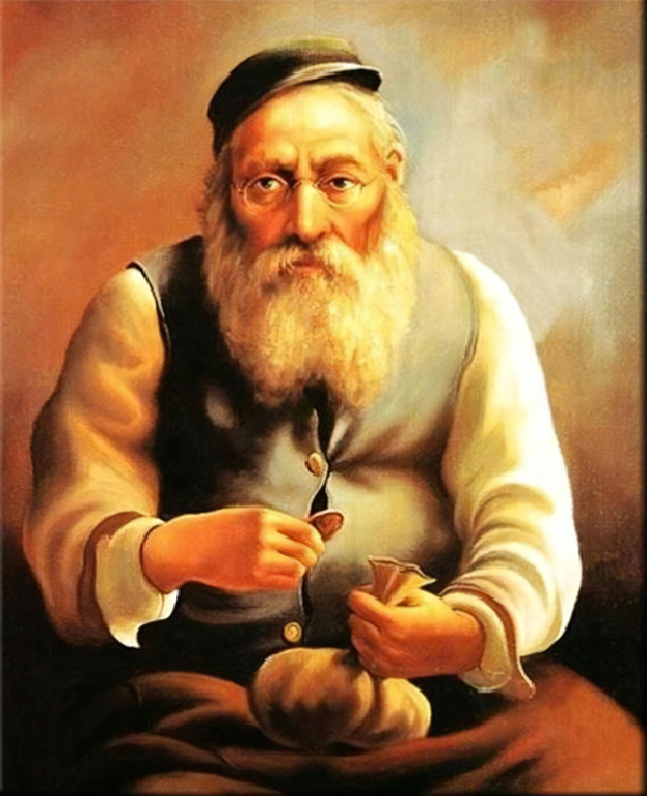 OBRAZ NA PŁÓTNIE ŻYD - ŻYDEK NA SZCZĘŚCIE 30x20cm