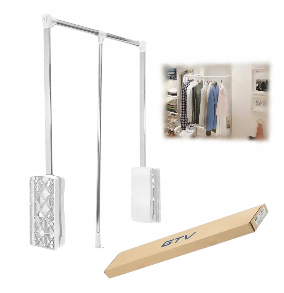 Olejový Pantograf Hydraulická Tyč Sklápěcí Věšák Bílý 54,5 70 CM