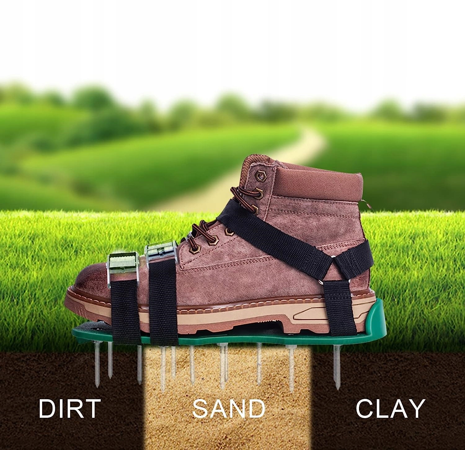 AERATOR NA BUTY DO NAPOWIETRZANIA ZIEMII TRAWNIKA Zasilanie ręczne