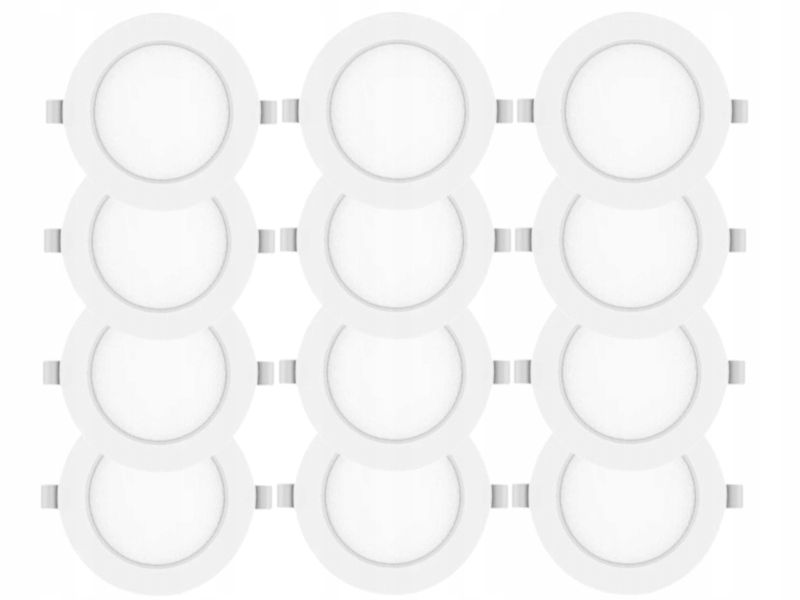 12x Lampička Panel Stropní Svítidlo Stropní Led 6W Objímka 4000K pro závěsný strop