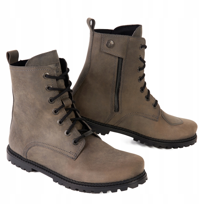REBELHORN BUTY MOTOCYKLOWE ZE SKÓRY NOMAD KHAKI 45