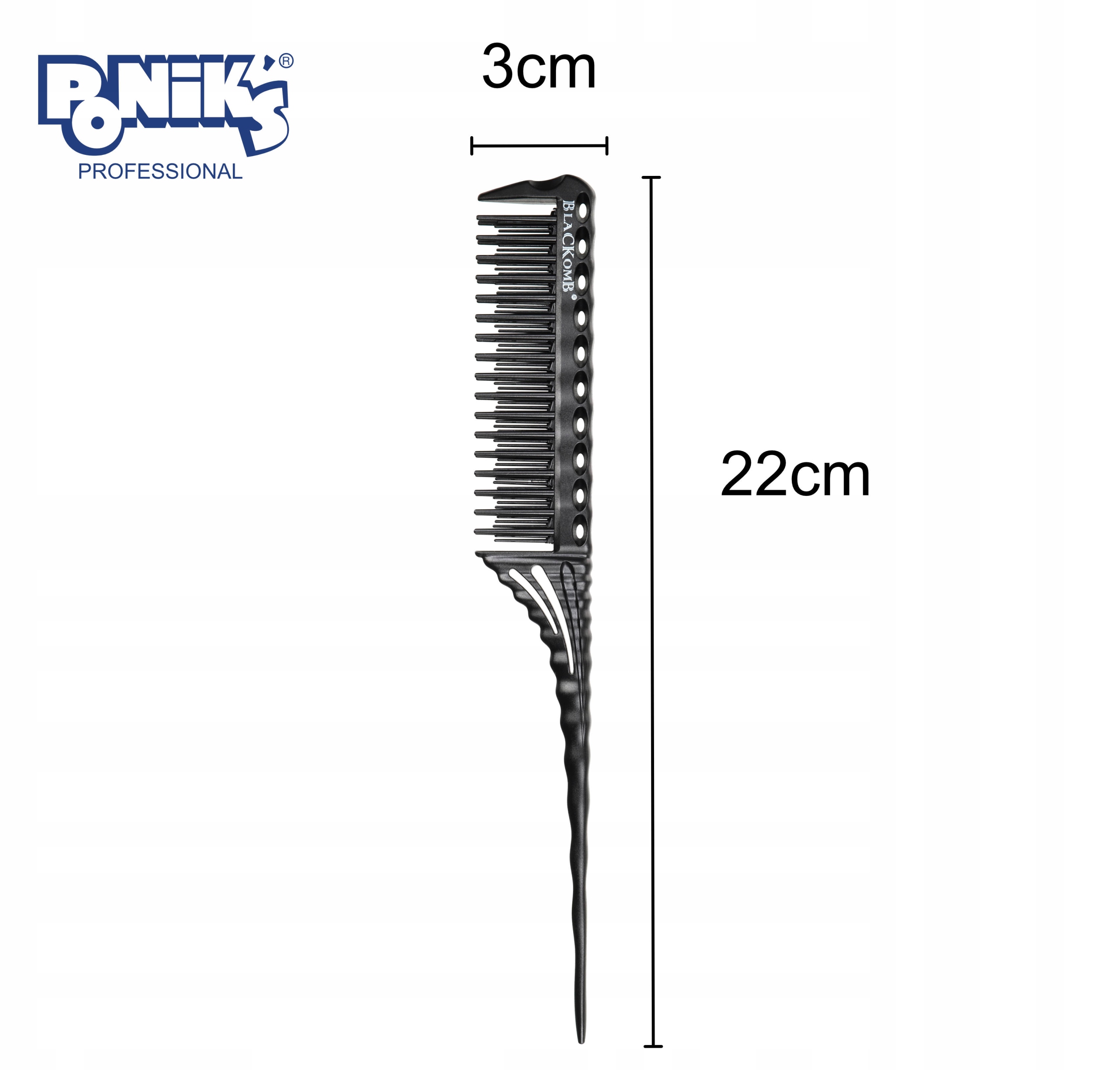 Grzebień Do Tapirowania Włosów 3 RZĘDOWY SZPIKULEC FRYZJERSKI PROFESJONALNY Marka Ponik's