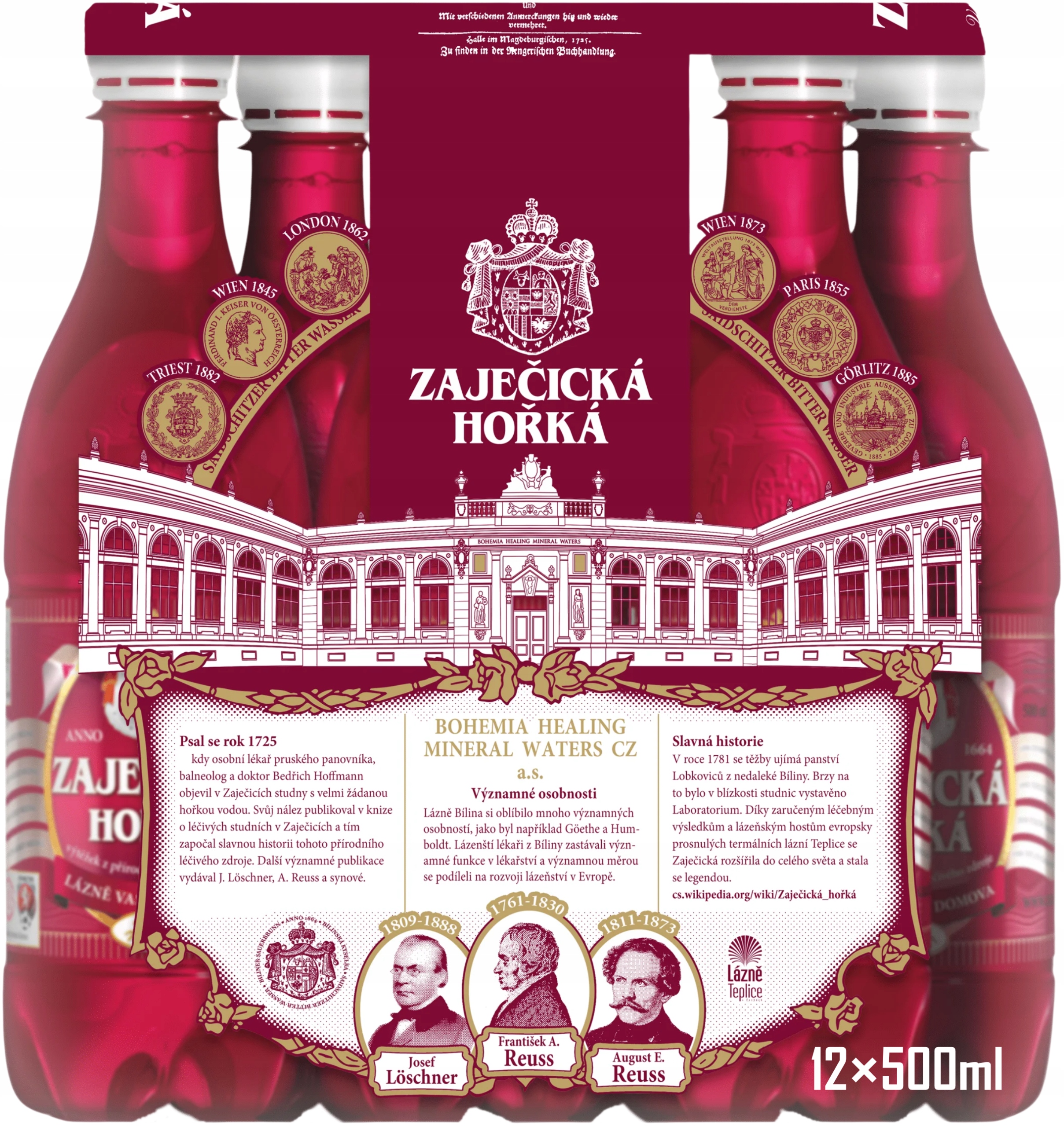 Zaječická Hořká Přírodní minerální voda 12×500ml