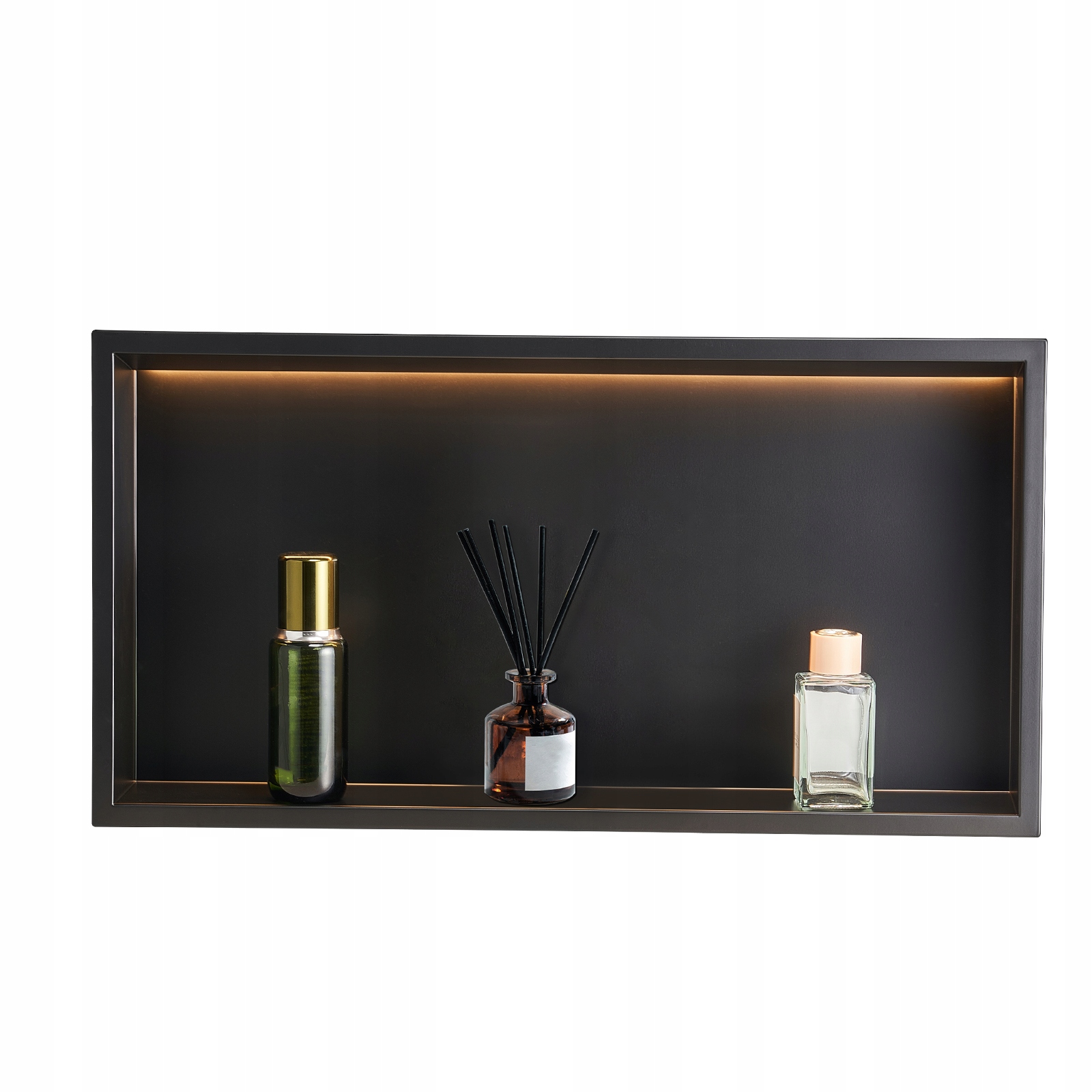 Vevor Zapustená Sprchová Výklenka 10X33X63.5 CM Nerezová Oceľ Led Čierna