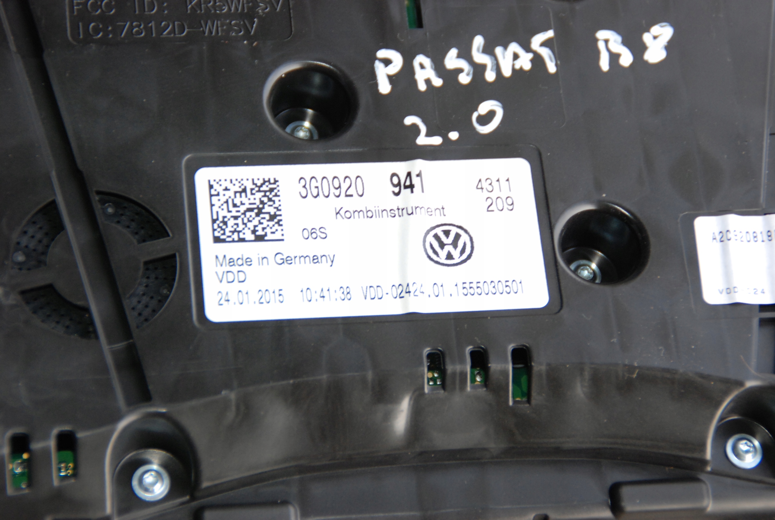 vw PASSAT B8 спидометр часы 3G0920 англия