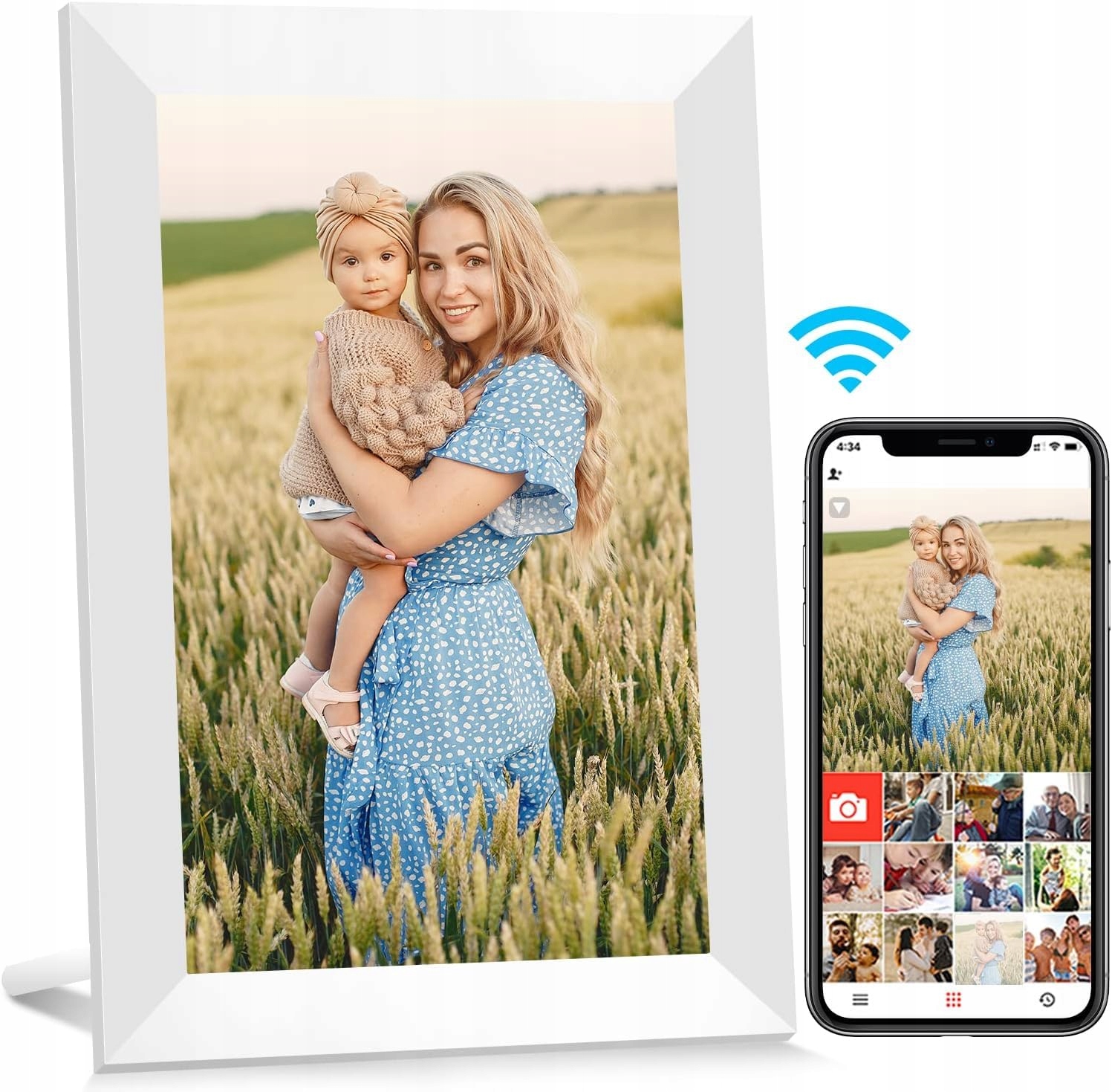 Digitální rámeček na fotografie 10,1" WiFi s využitím dotykové obrazovky 32GB