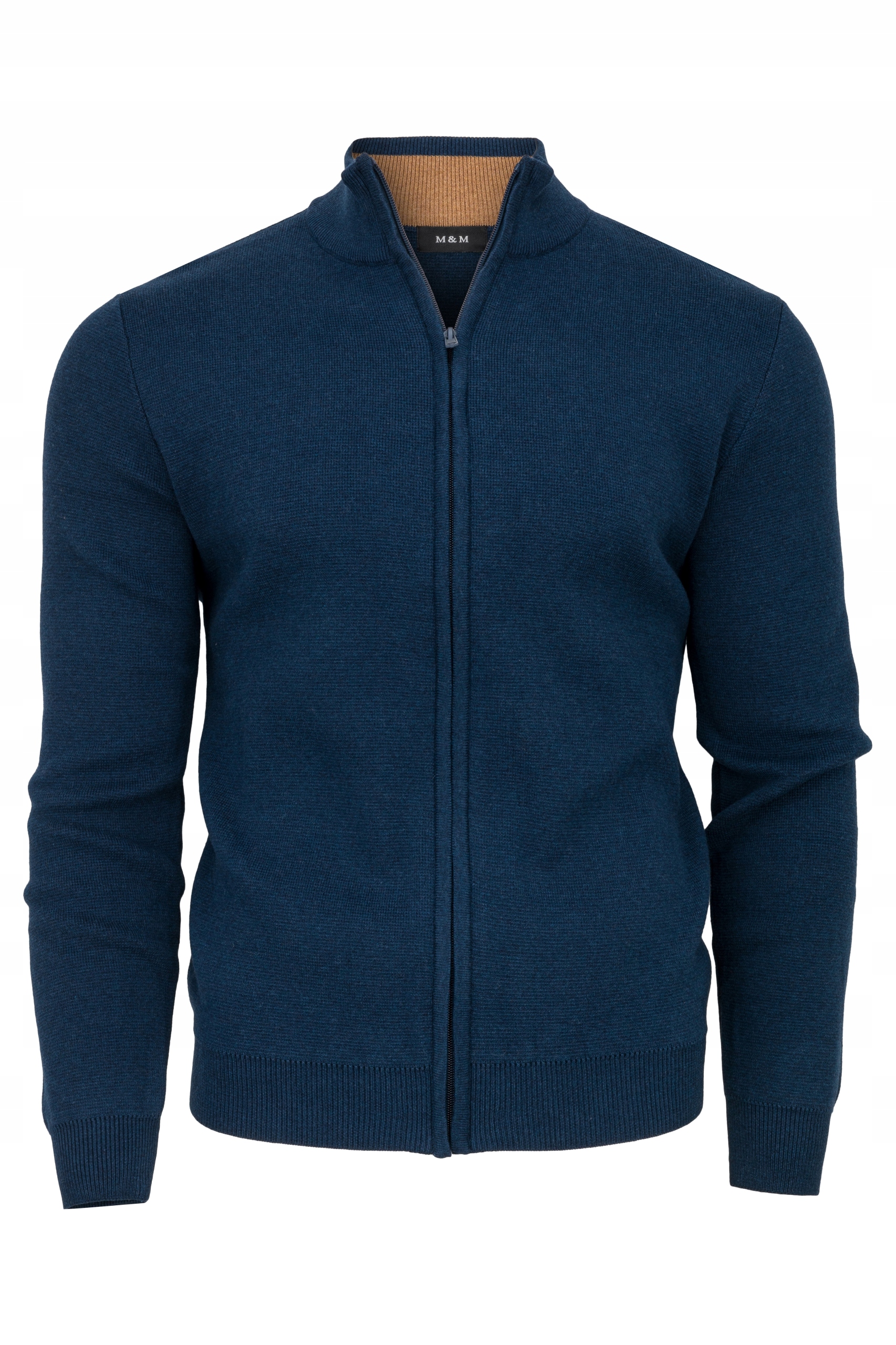 M&M pánský svetr kardigan na zip tmavě modrý vel. M