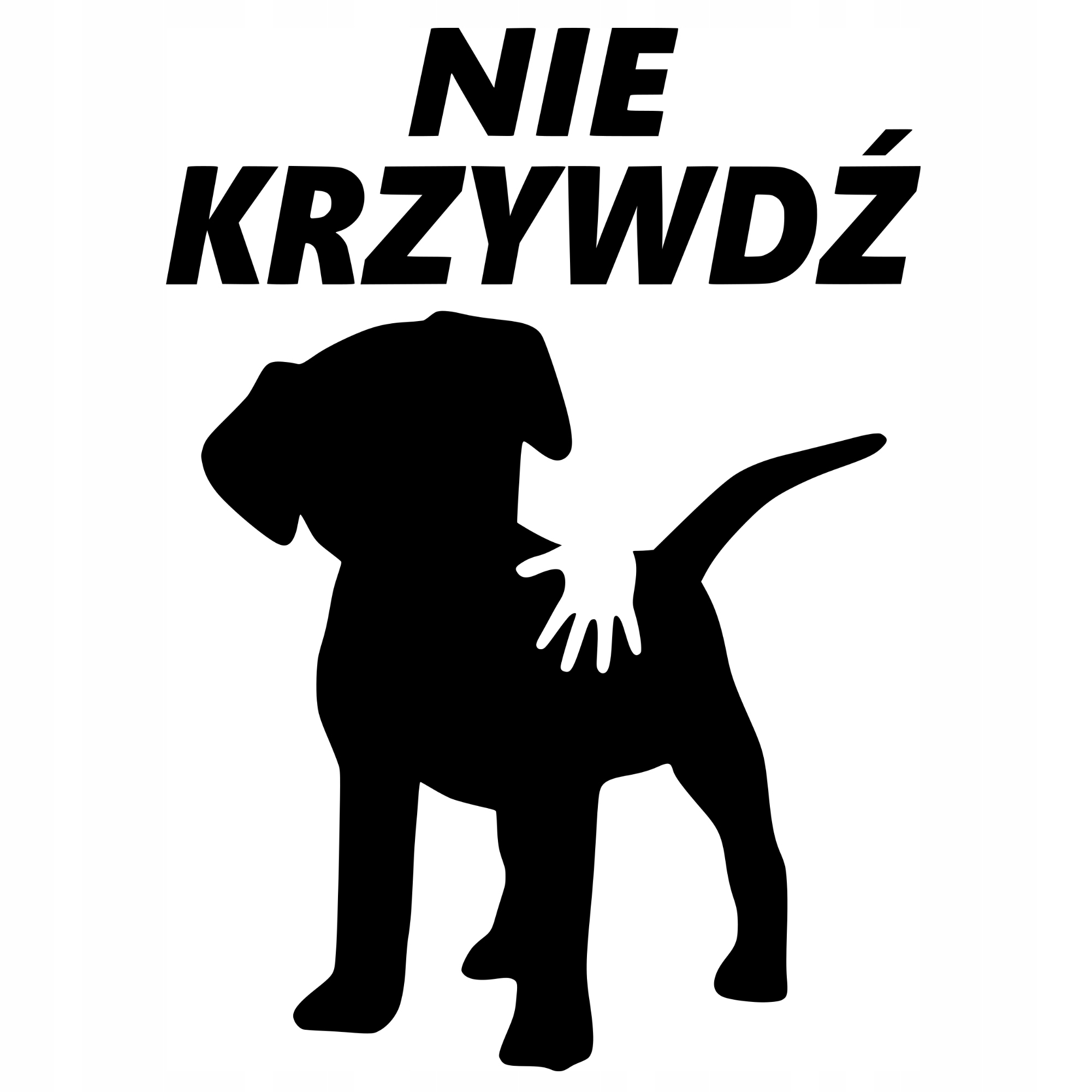 

Naklejka Nie Krzywdź Zwierzęta Pies na samochód