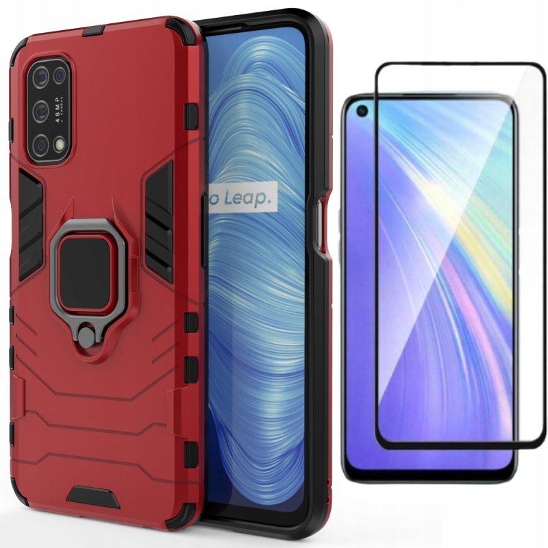 

Etui Case X-ring Pancerne Do Realme 7 5G + Szkło