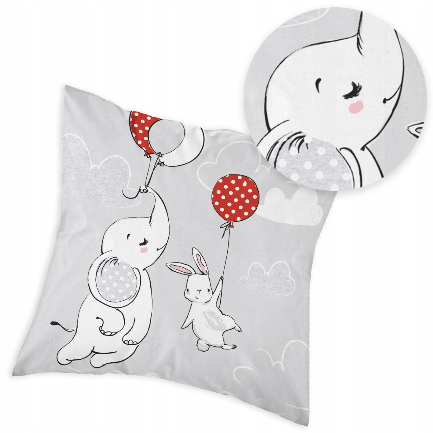 

Poszewka 40x40 cm bawełniana słoń zwierzęta