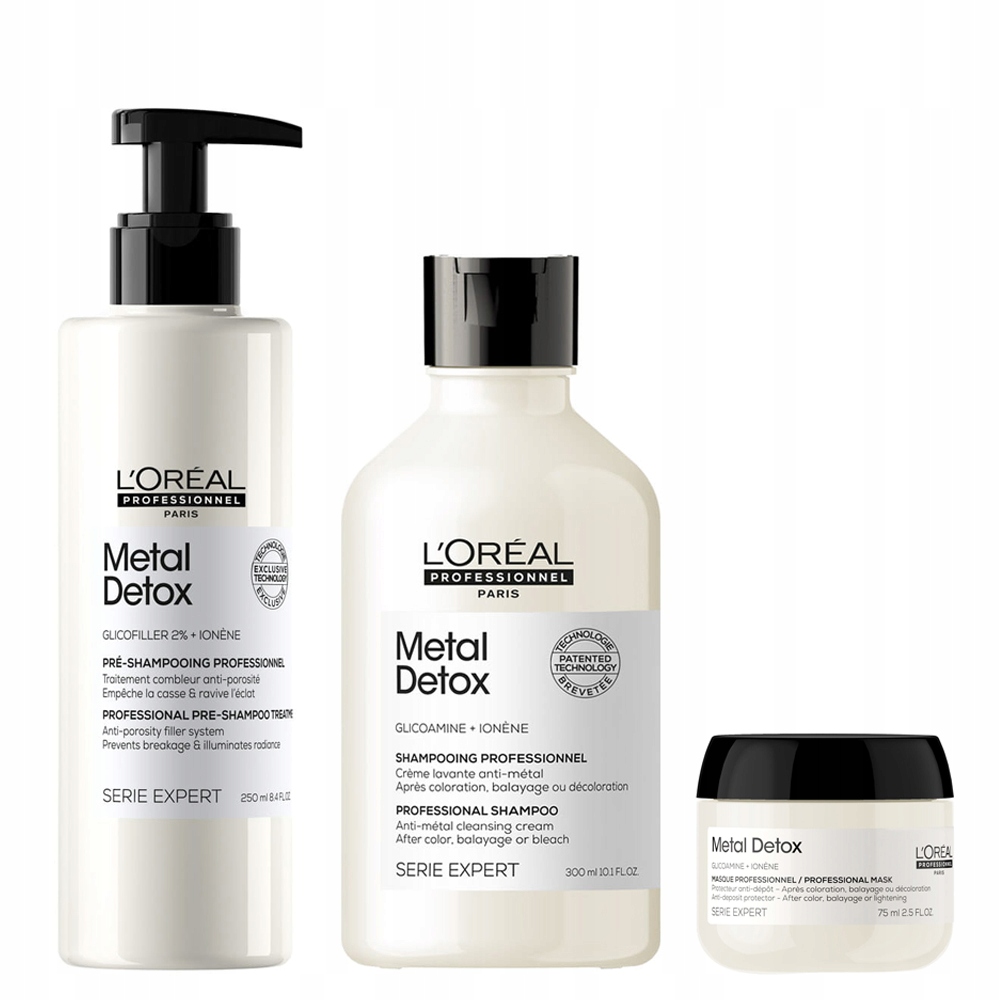 Loreal Pro Metal Detox zestaw zestaw zapobiegający łamliwości włosów