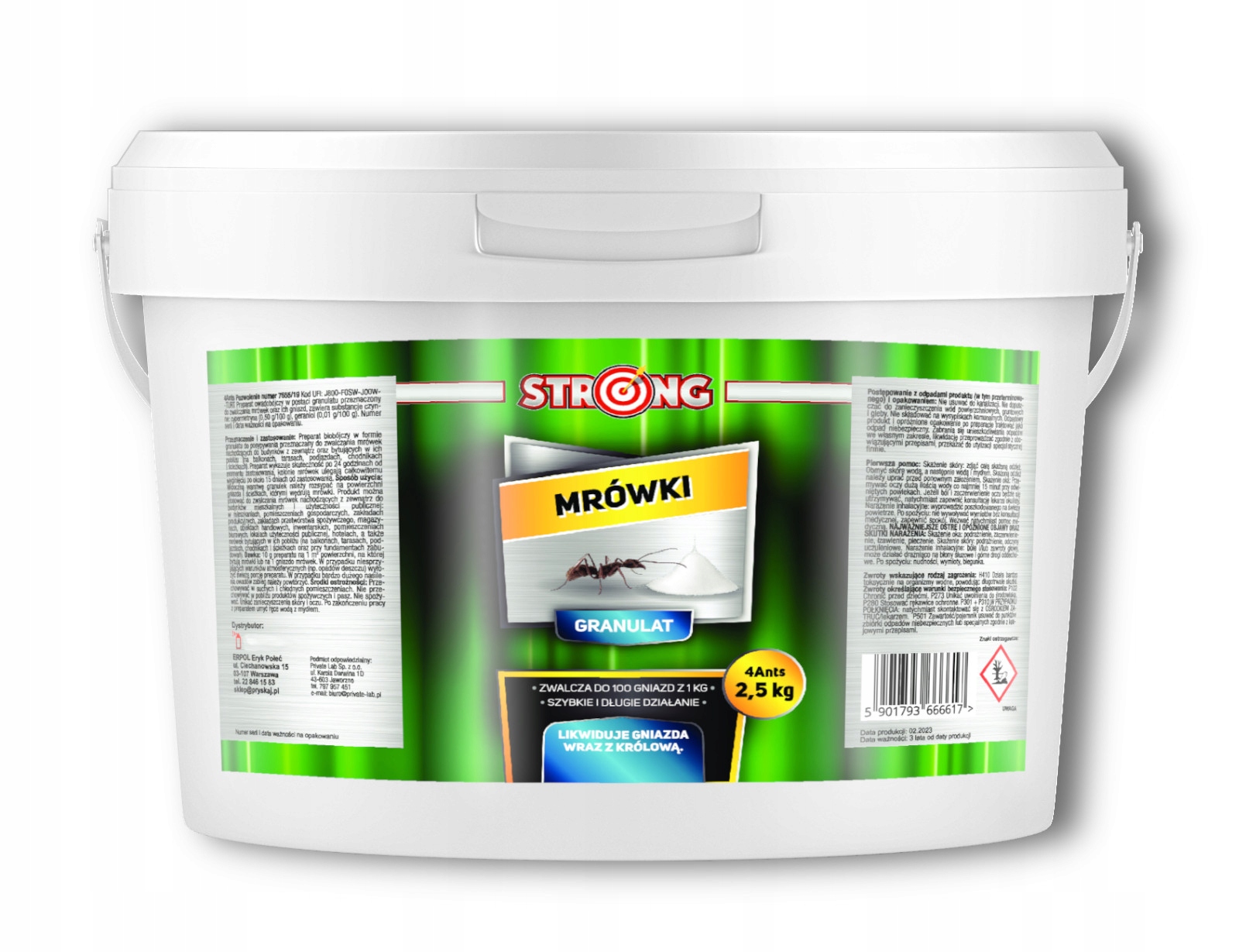 STRONG na mrówki trutka preparat 2.5kg Rodzaj proszek