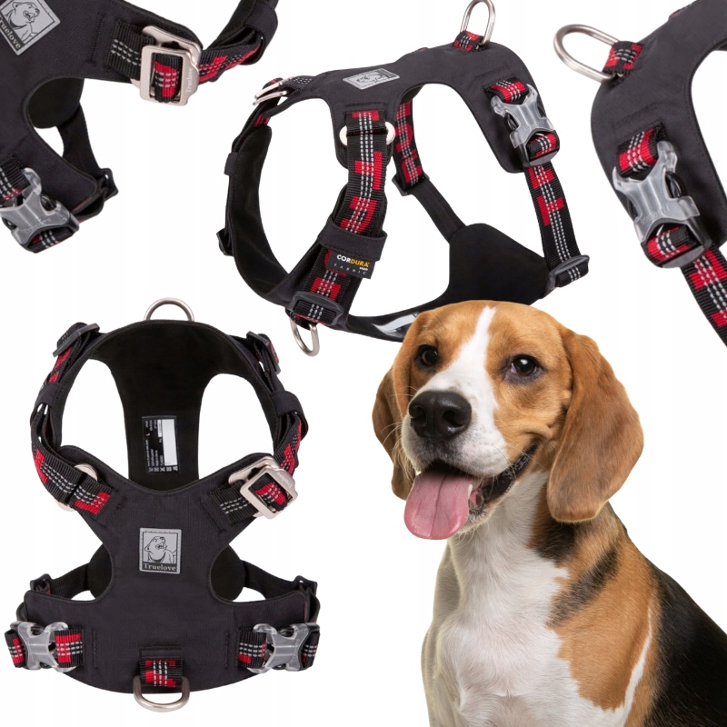 Levně Voděodolné Postroje Pro Psa Lehké Reflexní Truelove Adventure Dog Černé M
