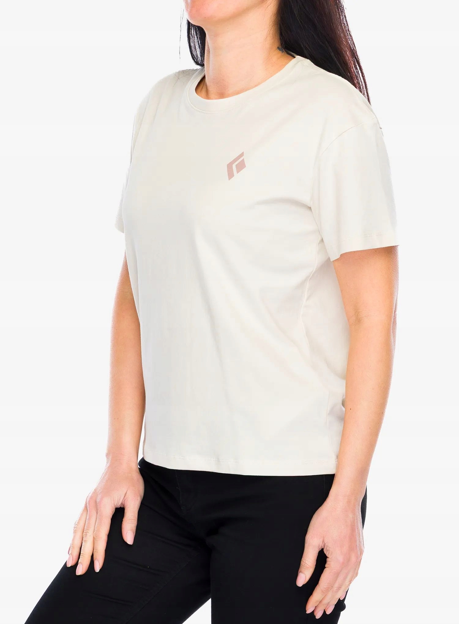 Dámské bavlněné tričko Black Diamond Heritage Badge Ss Tee off white
