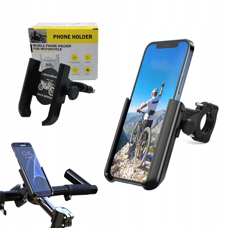 Mocny Aluminiowy Uchwyt Na Telefon Rowerowy Motocykl Kierownica Hulajnoga