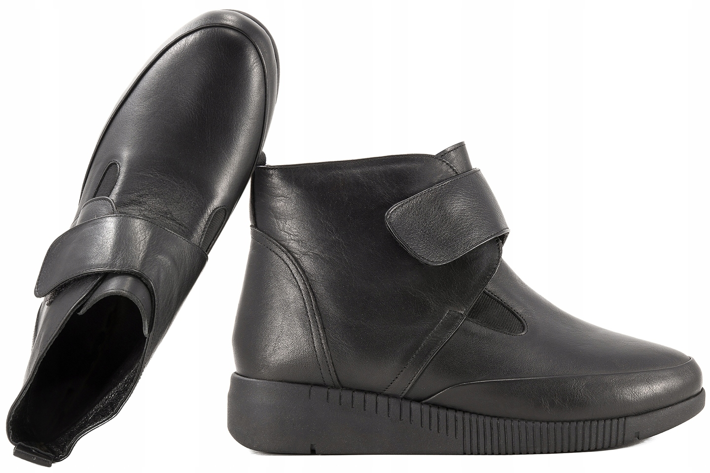 Loretta Vitale 1001 Dámské Zateplené Kotníkové Boty Kožené, černé 38