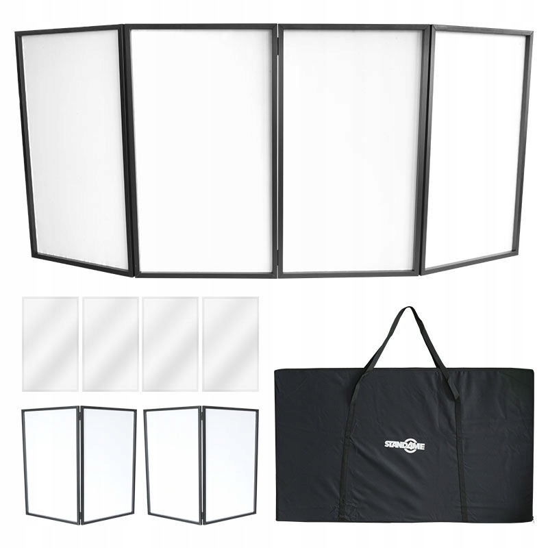 STAND4ME Dj Parawan Compact Set Biały Zestaw Ekran Screen Z Pokrowcem