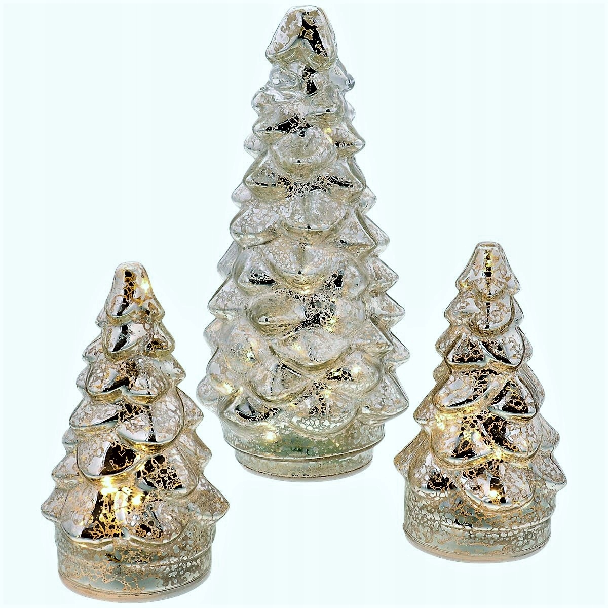 DEKORACJE ŚWIĄTECZNE 3 CHOINKI Z OŚWIETLENIEM LED Marka bez marki