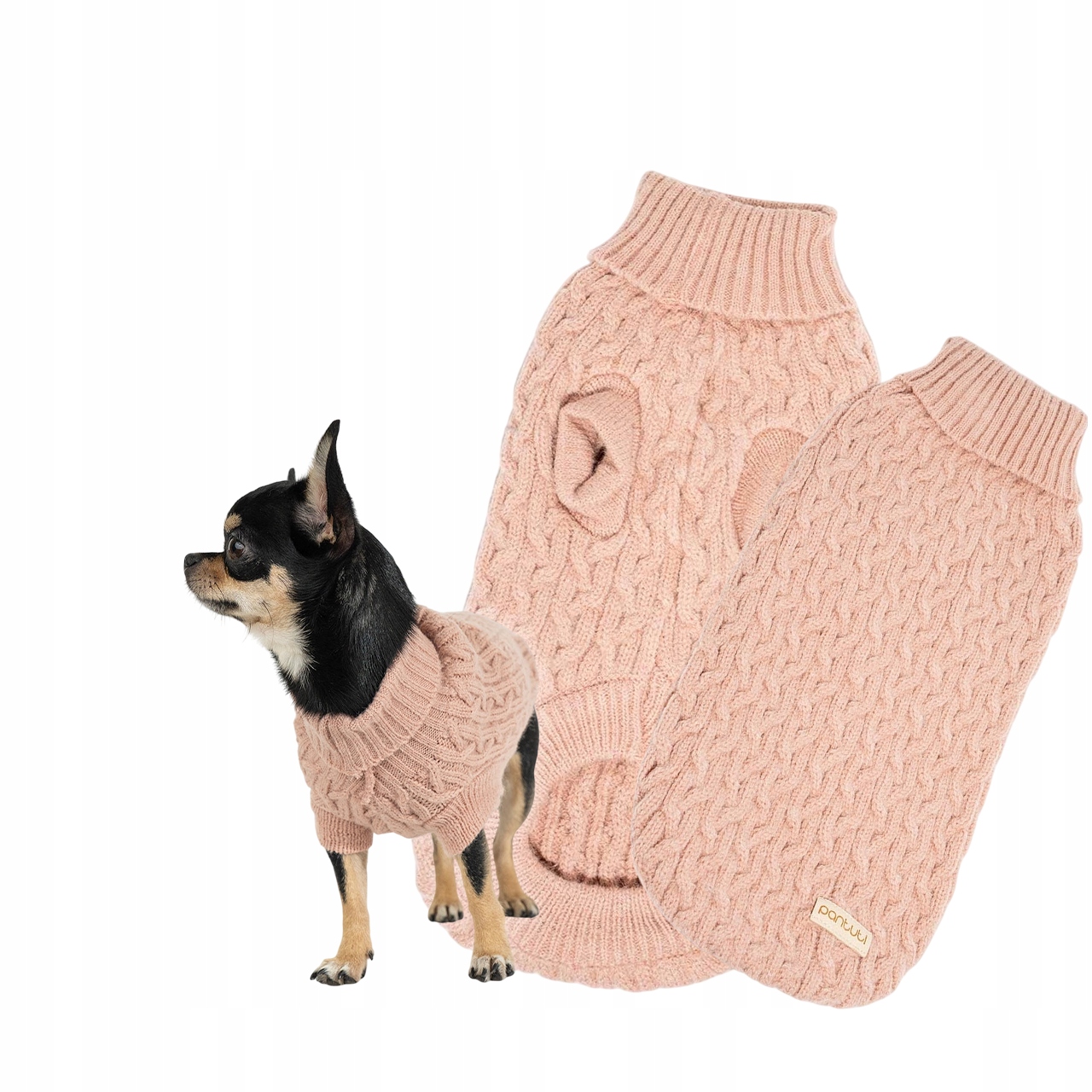 Levně Teplý elastický svetr pro psa Kosma Růžový Xxs