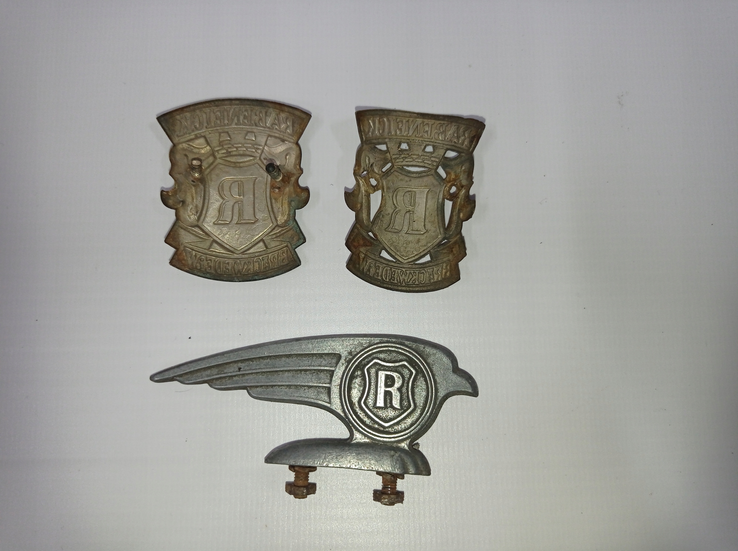 RABENEICK - CZĘŚCI STAREGO ROWERU - EMBLEMATY - ORYGINAŁY Kolor inny