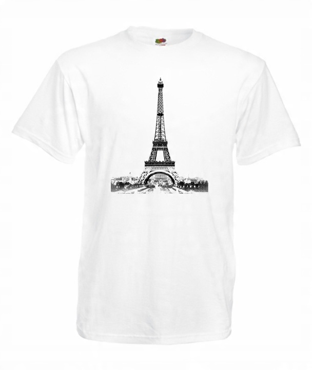 

S Koszulka Męska Wieża Eiffla Tower Paryż Wzory