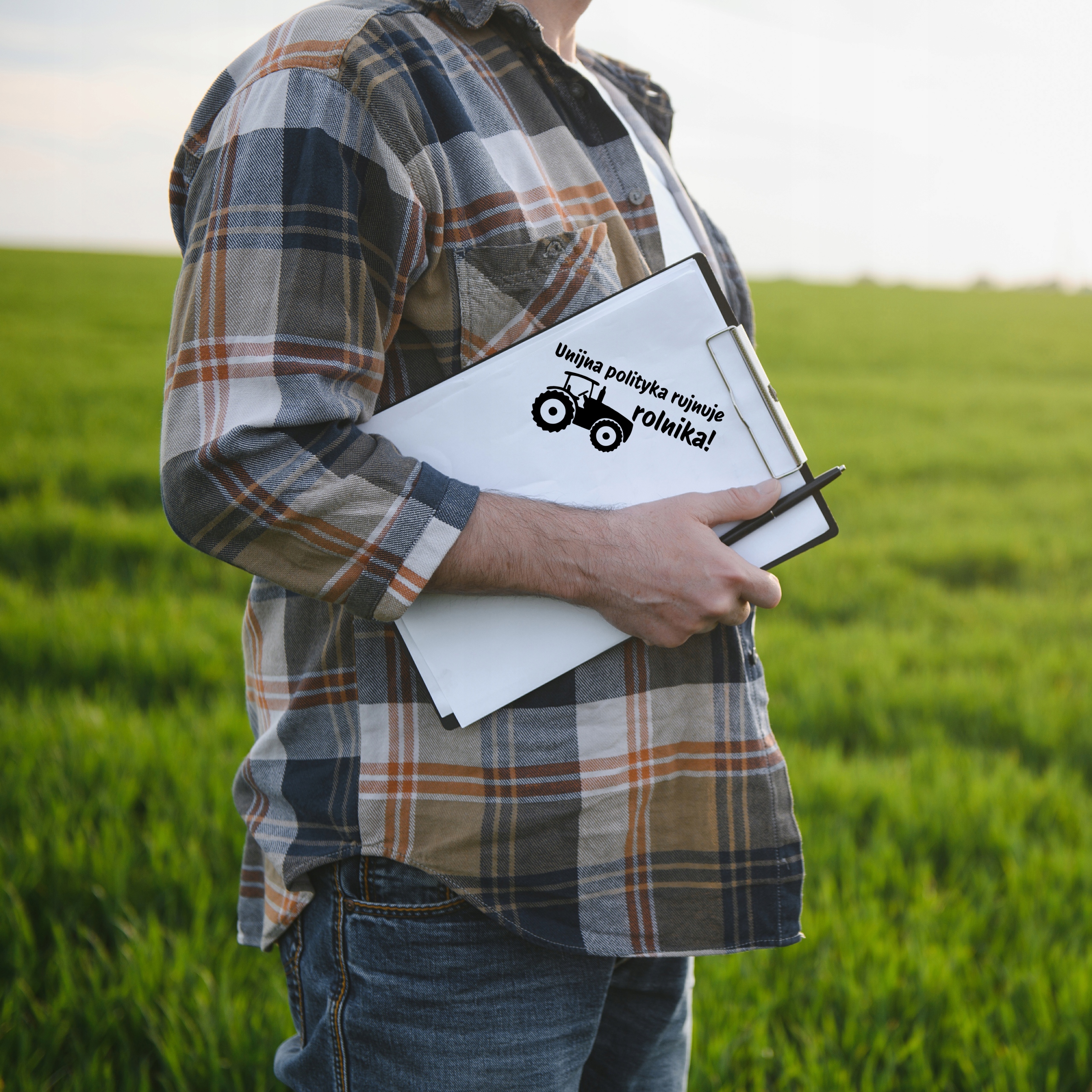 Naklejki WLEPY STICKERY PROTEST STRAJK GŁÓD POCZUJESZ ROLNIKA USZANUJESZ Liczba sztuk 1 szt.