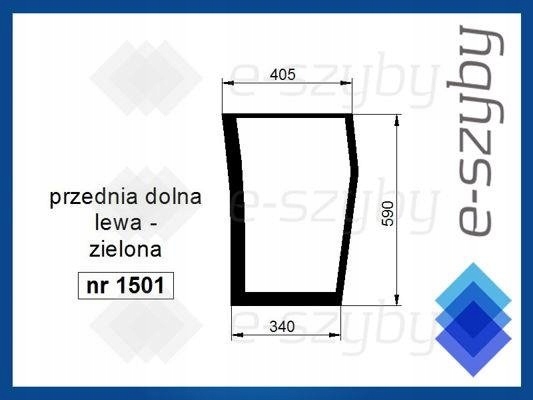 sklo Mf série 4200 4300 přední spodní levé