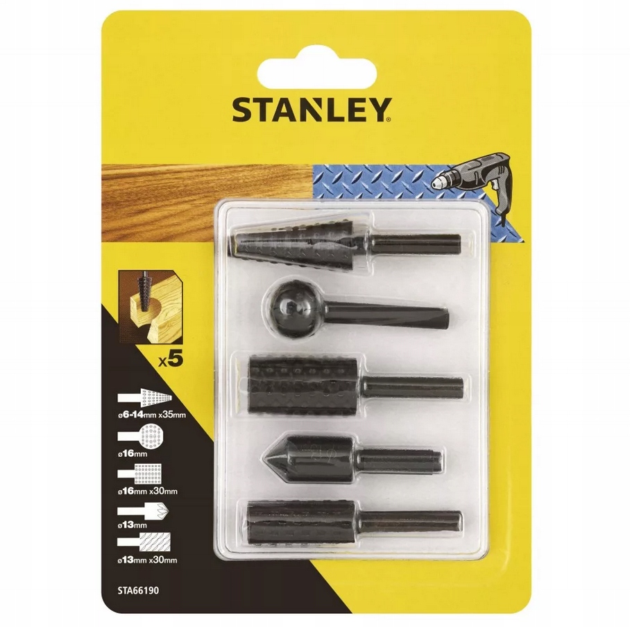 PILNIK ZDZIERAK DO DREWNA METALU PVC 5SZT STANLEY Zasilanie sieciowe