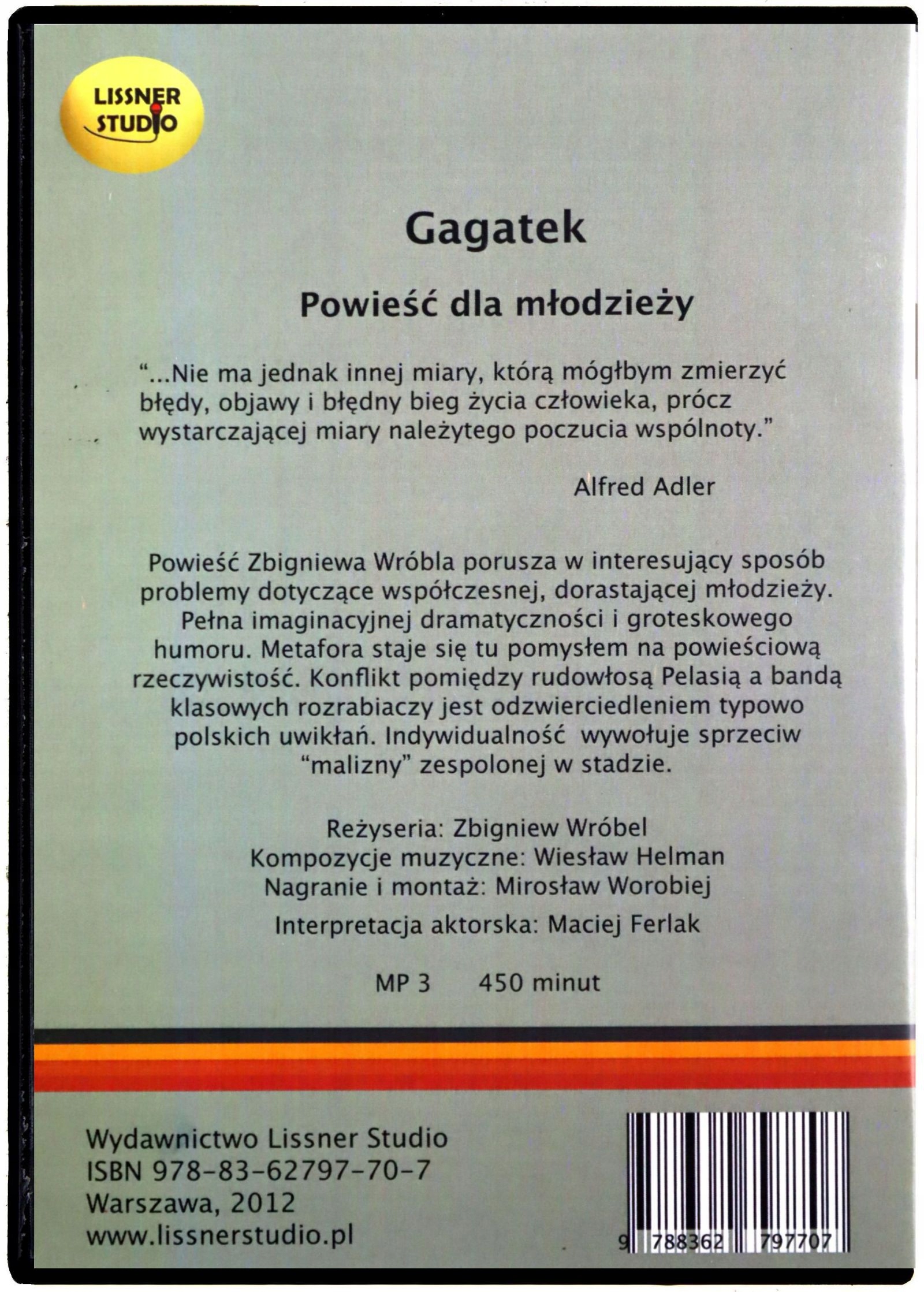 GAGATEK - ZBIGNIEW WRÓBEL (AUDIOBOOK) (CD-MP3) Nośnik audiobook CD