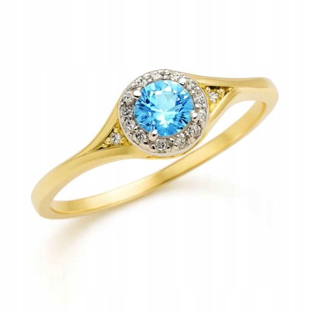 Zlatý Prstýnek 585 Modrý Kámen