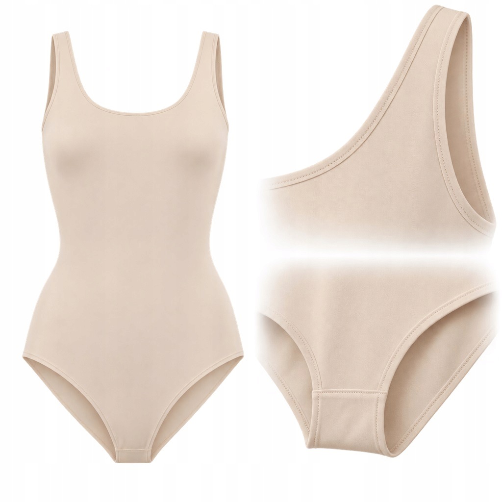 Dámské bezešvé body na ramínkách Henderson Byte 42852 béžové XL Anrr