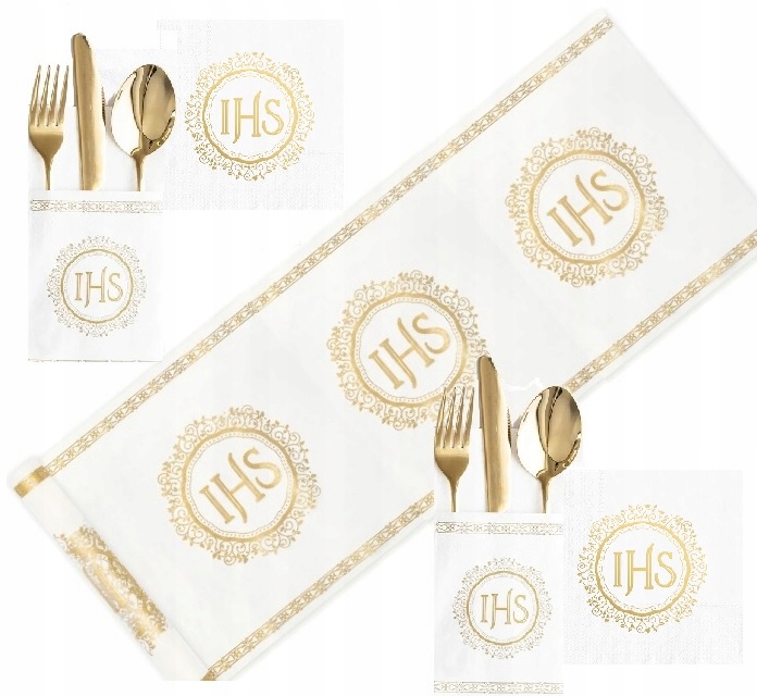 

Komunia zestaw na Komunię bieżnik serwetki