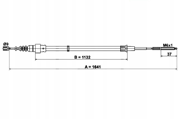 LINKA HAMULCA RĘCZNEGO ATE 6N0609721M 6N0609721L 4