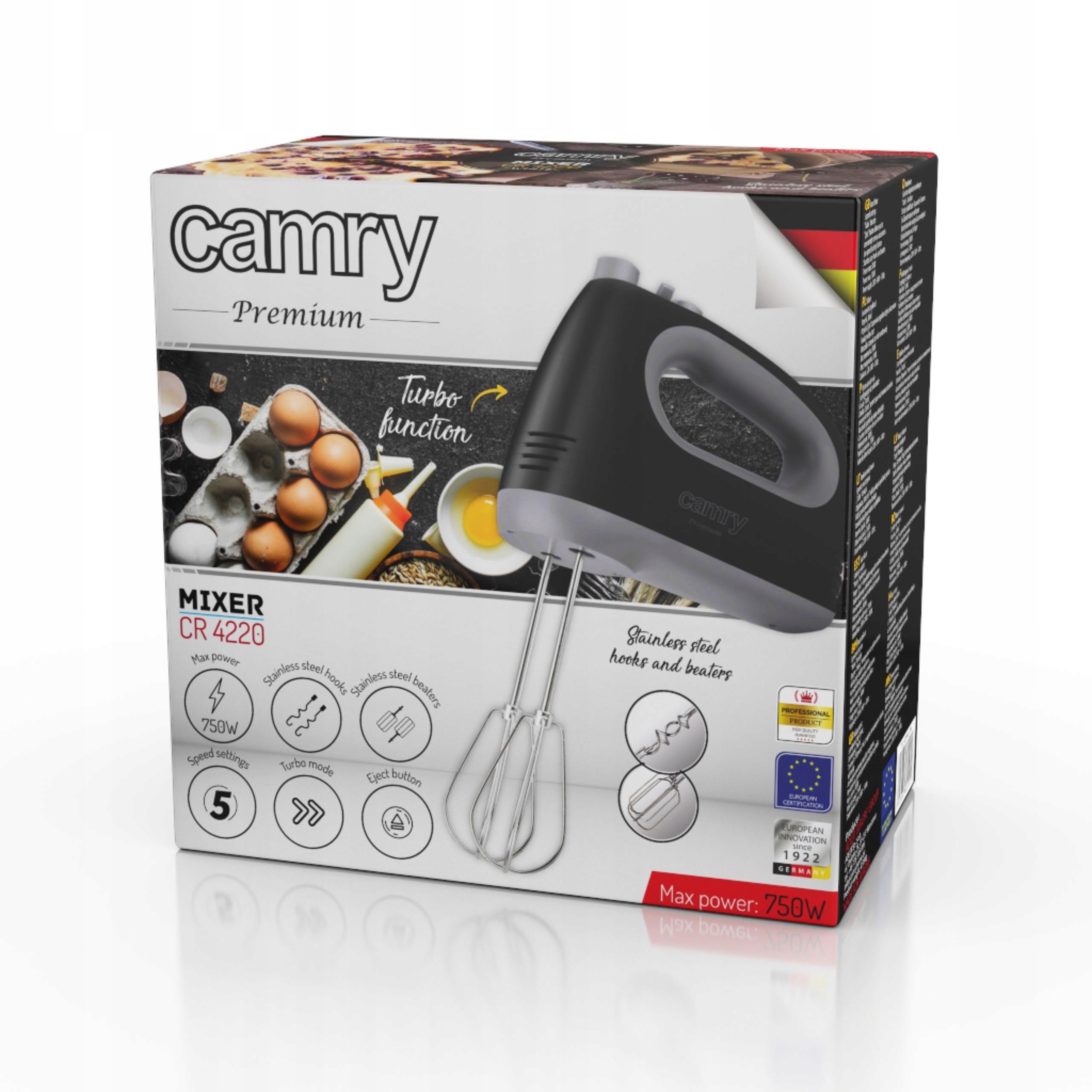 MIKSER RĘCZNY ROBOT KUCHENNY TURBO 5 prędkości WOLNY START Długie mieszadła Bezpieczeństwo zabezpieczenie przed przegrzaniem