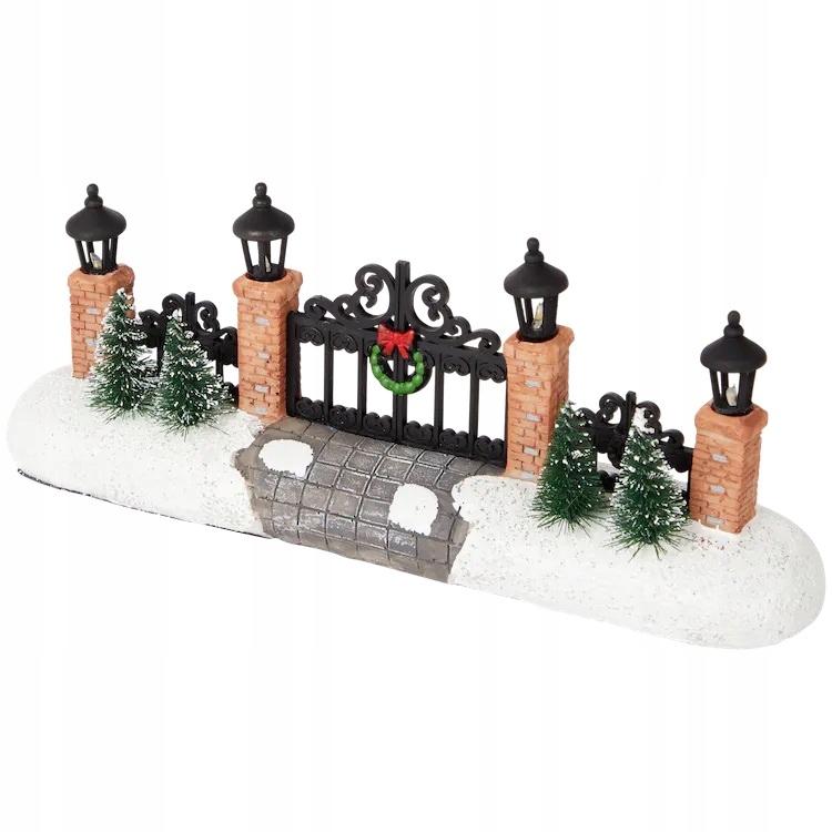 Figurka MOSTEK MAGIC VILLAGE LATARNIE OŚWIETLENIE