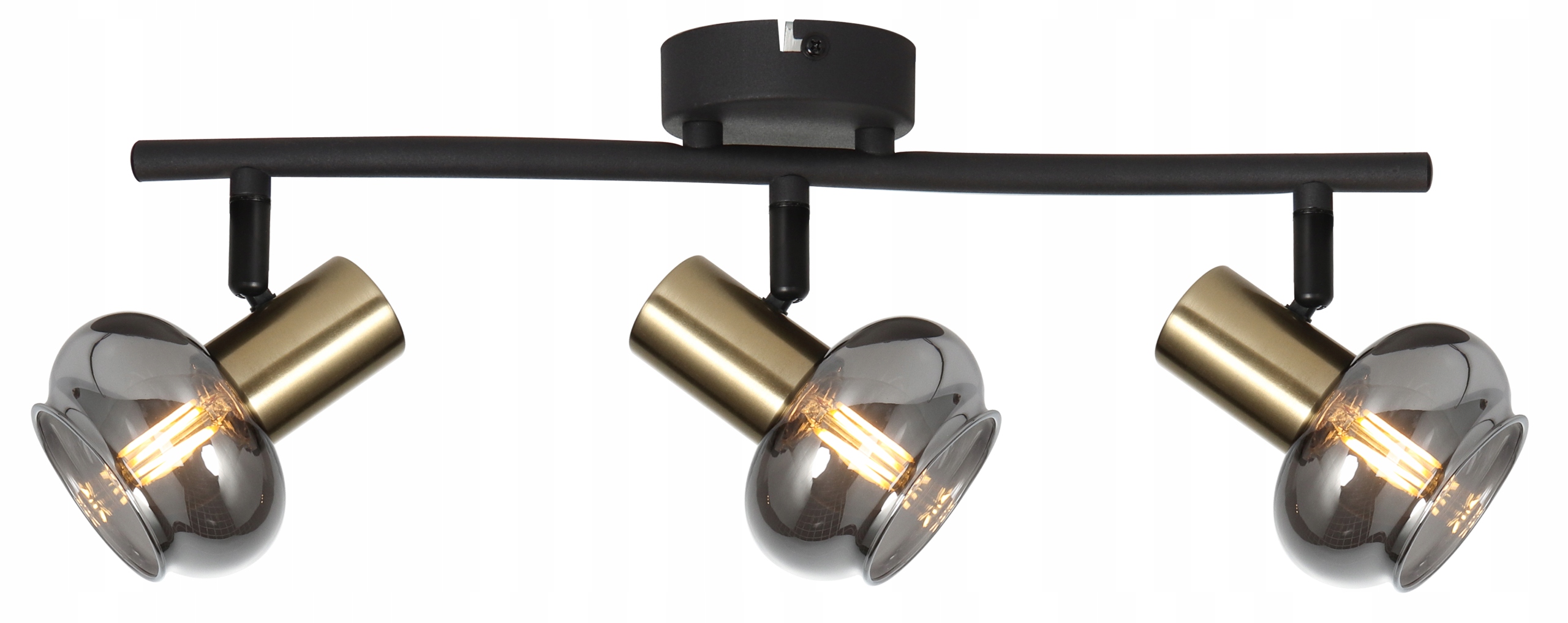 Lampa Lauree 3 plamenná lišta černá matná/zlatá 841403-32