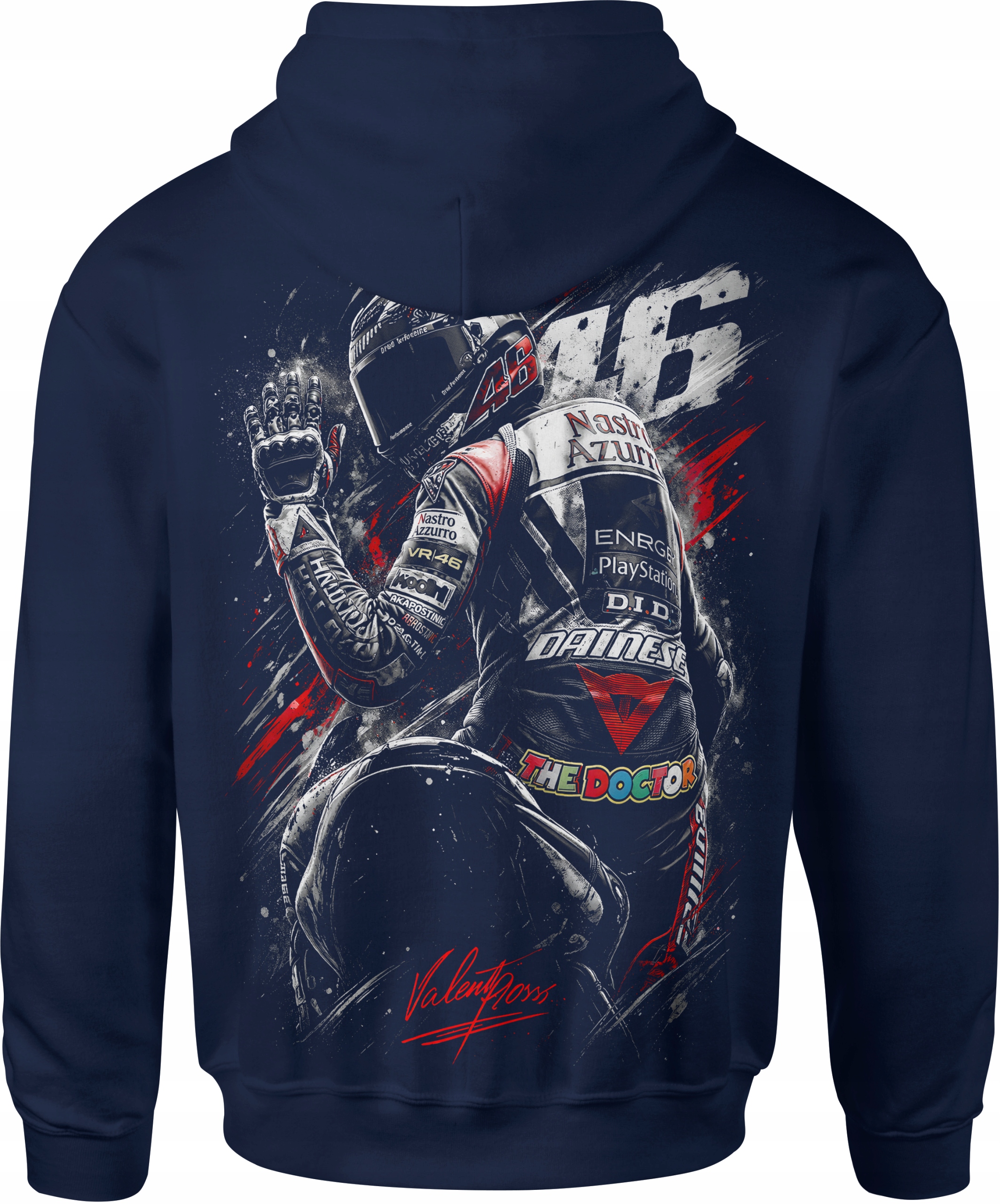 Bluza Motocyklowa Dla Motocyklisty Na Plecach Nadruk Z Tyłu L