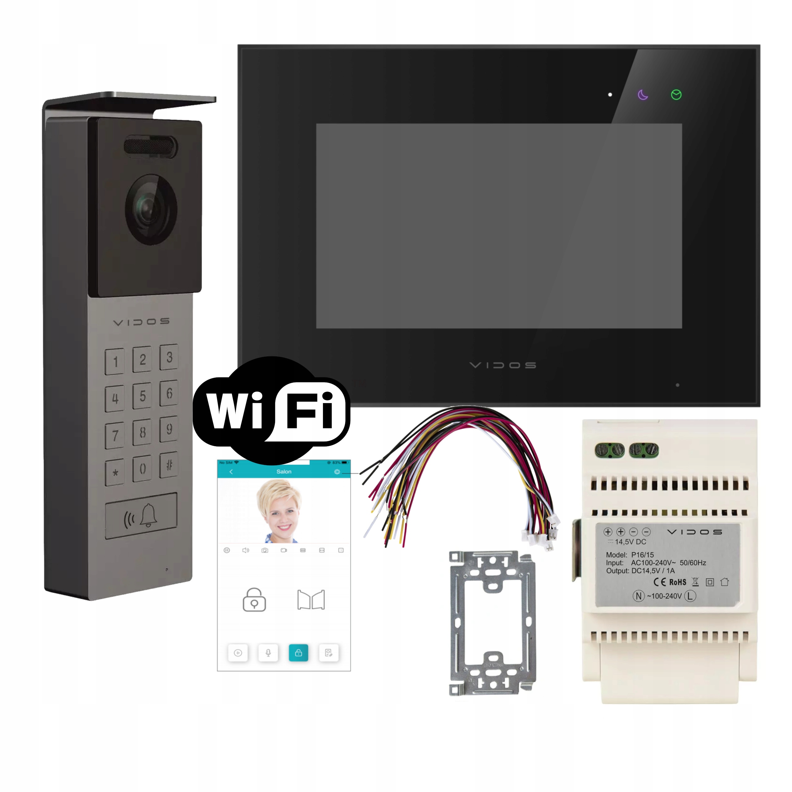 Zestaw wideodomofon WiFi M10B-X S12D Vidos X