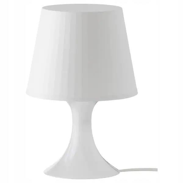 

Lampka Nocna Lampa Stołowa Biała Ikea Lampan 29CM