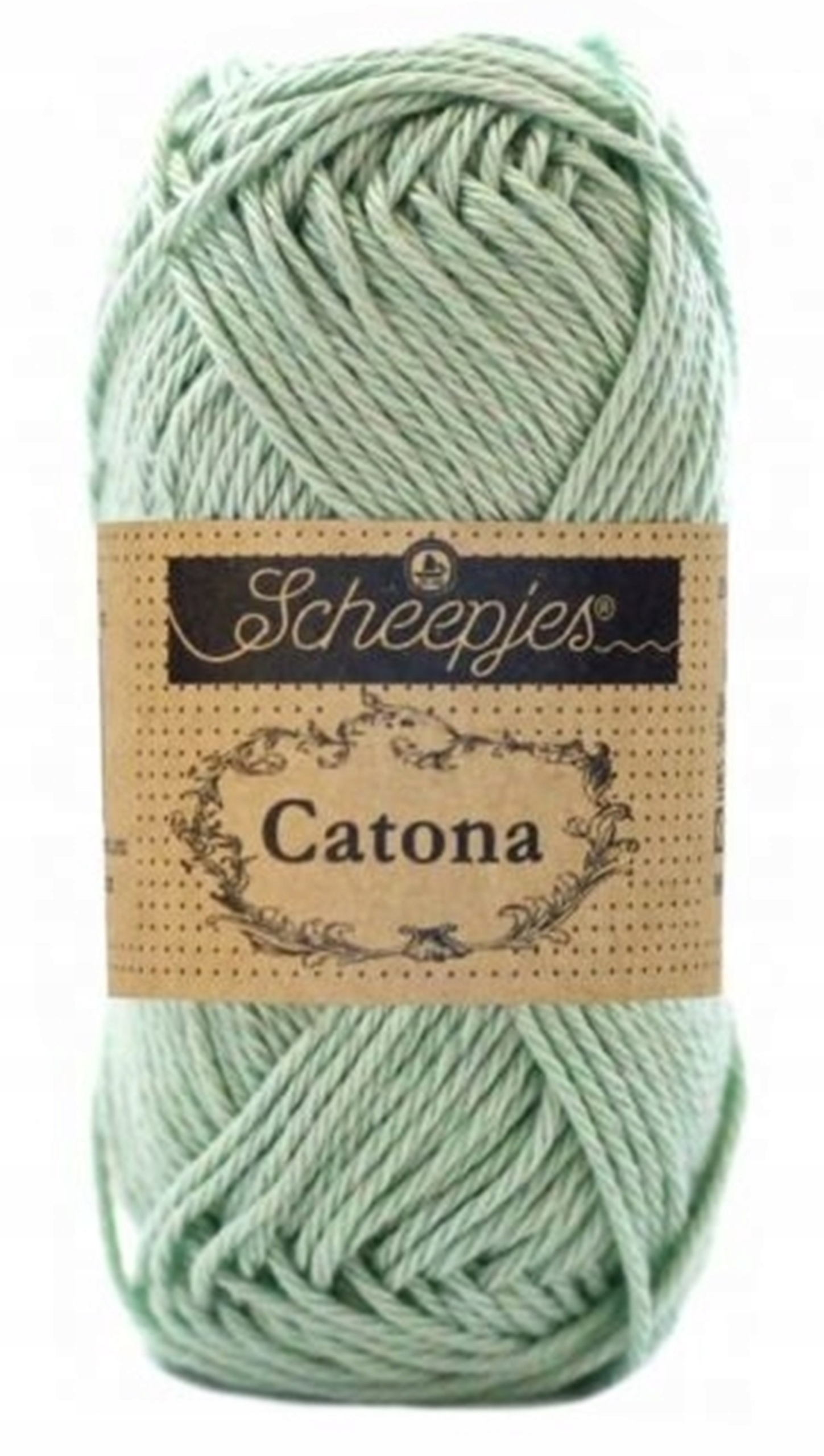 Włóczka Scheepjes Catona 402 srebrna zieleń